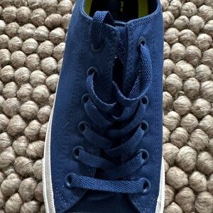 Men Converse Blue High-Top Sneakers Canvas Lace-Up